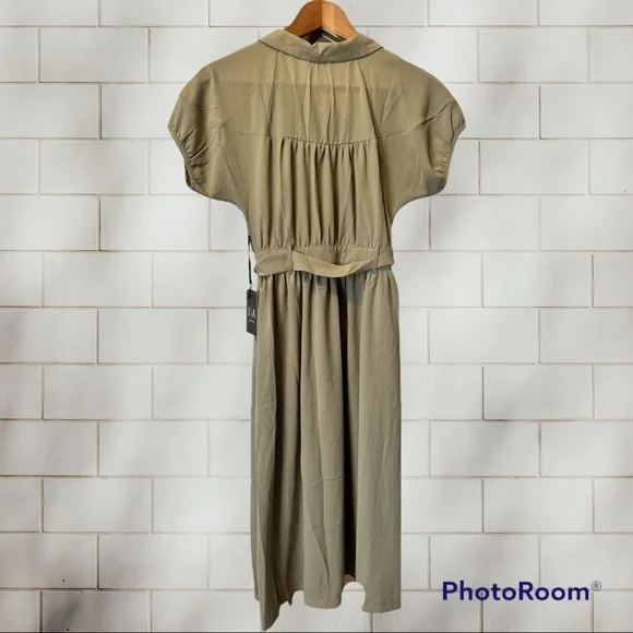 Belted Button Down Dress - Picture 2 of 6